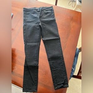 Black Vervet Skinny Jeans. Size 27